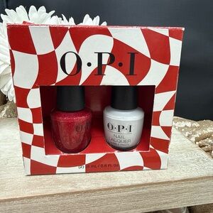 OPI Gimme A Lido KISS & I Cannoli Wear OPI Nail Lacquer Polish DUO Gift Set NIB